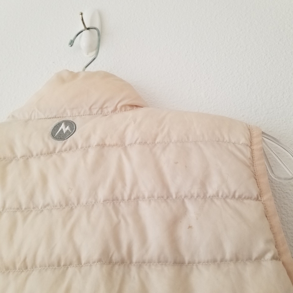 🌸 Marmot Off-White Ivory Pearl 800 Down Fill Vest Jacket Coat Size Medium M - Picture 14 of 15